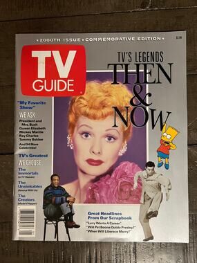 VINTAGE TV Guide "TV LEGENDS THEN & NOW" - M - TV Guide 2000th Comm. Issue